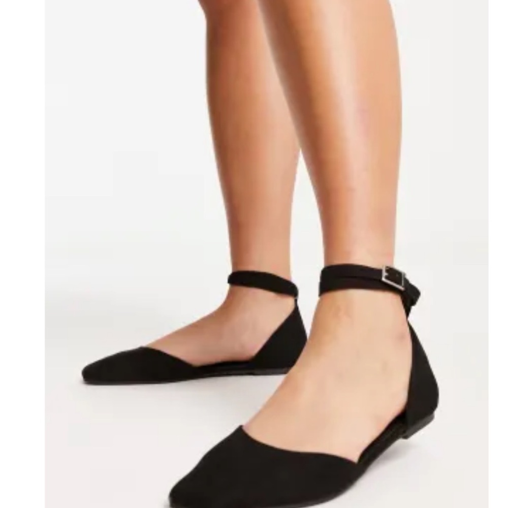 ASOS Design Lift ballet flats in black
